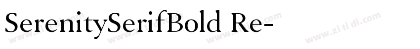 SerenitySerifBold Re字体转换